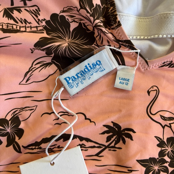 Poolside Paradiso Hawaiian Holiday Deep V One Piece - Picture 4 of 7